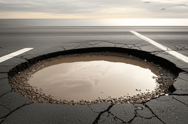 Large pothole on Main Street